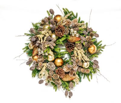 Gold and Natual Wreath