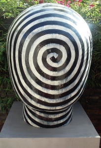 Spiral head inspires garden at desert home.