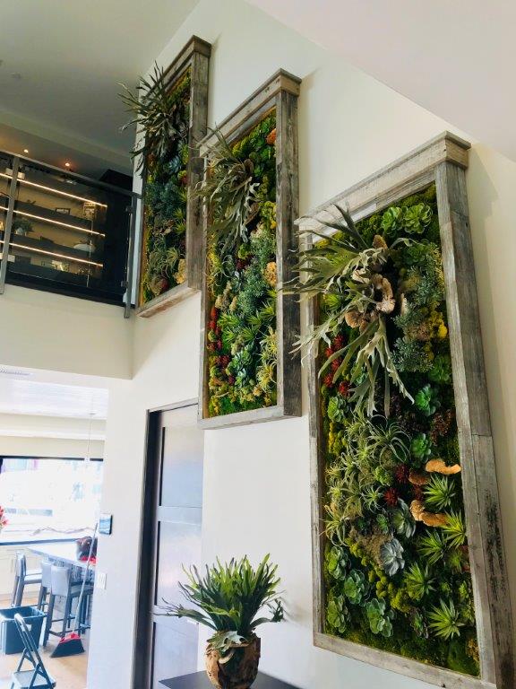 Replica moss wall designed for residential use