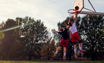 Playing basketball to relieve stress and build resilience